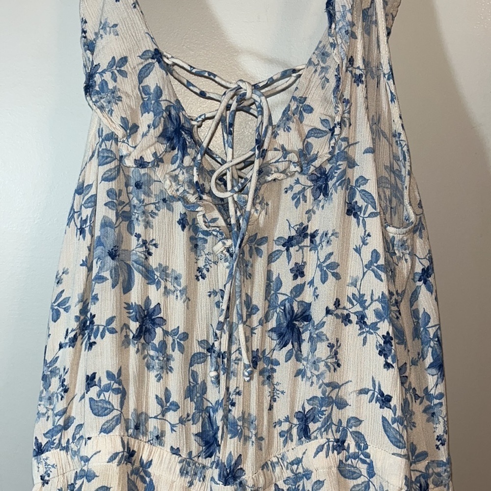 American Eagle Ruffle Culotte Floral Jumper - Picture 4 of 6